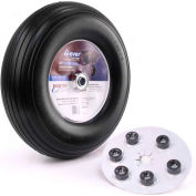 Martin Wheel 13" Flat Free Wheelbarrow & Garden Cart Wheel 406RBPU32 - 400-6 - Universal Hub -5/8"BB