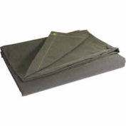 10' X 10' Heavy Duty 10 oz. Flame Resistant Canvas Tarp Olive Drab - CTF-10-01-1010