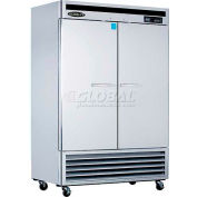 Kool-It Reach In Freezer, Bottom Mount Compressor, 2 Solid Doors, 44.7 Cu. Ft., Stainless Steel