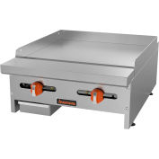Sierra Range SRMG-24 - Griddle, 24"W, 2 U-Shaped Burners, 23,000 BTU Each, 3/4" Polished Steel Plate