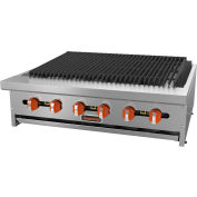 Sierra Range SRRB-36 - Radiant Char Broiler, 36"W, 6 Burners, 16,000 BTU Each, Stainless Steel
