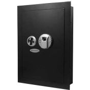 Barska Biometric Wall Safe AX12038 - 15-1/2"W x 3-3/4"D x 20-3/4"H, Black