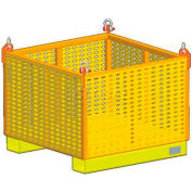 M&W Heavy Duty Steel Vented Container 11827 - 36" x 36" x 24", 2500 Lb. Capacity