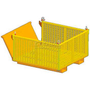 M&W Heavy Duty Steel Vented Container Drop Side 12902 - 48"x48"x 28",2500 Lb. Capacity
