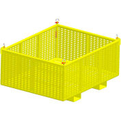 M&W Heavy Duty Steel Vented Container 16006 Fixed Side 61-1/2"L x 49-1/2"W x 30"H 2500 Lb. Capacity