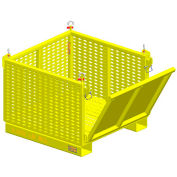 M&W Heavy Duty Steel Vented Container 17594 - Drop Side 40"L x 37-1/2"W x 30"H, 2500 Lb. Capacity