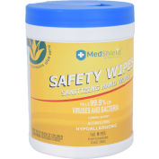 MedShield Alcohol-Free Sanitizing Wipes, Lemon Scented, 160 Wipes Per Canister - Pkg Qty 12