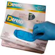 Defend® Medical/Exam Textured Nitrile Gloves, Powder-Free, Blue, S, 100/Box, NG-2003