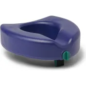 Microban Treated 5in Elevated Locking Toilet Seat without Arms Blue 1Ct