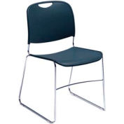 Stacking Chair - Plastic - Navy