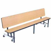 NPS® Mobile Convertible Bench Unit, Particleboard, 96"Lx29"W, Light Oak