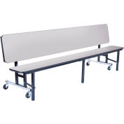 NPS® Mobile Convertible Bench Unit, MDF, 96"Lx29"W, Gray