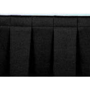 8'L Box-Pleat Skirting for 32"H Stage - Black