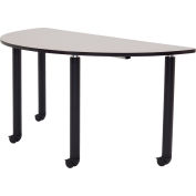 NPS® Sit + Stand Teacher's Table - Semi-Circle - Height Adjustable Legs - Casters