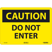 Global Industrial&#8482; Caution Do Not Enter, 10x14, Aluminum