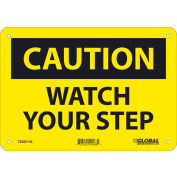 Global Industrial™ Caution Watch Your Step, 7x10, Aluminum