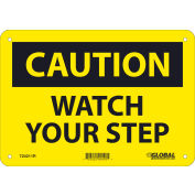 Global Industrial&#8482; Caution Watch Your Step, 7x10, Rigid Plastic