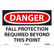 Global Industrial™ Danger Fall Protection Required Beyond This Point, 10x14, Aluminum