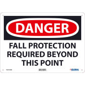 Global Industrial&#8482; Danger Fall Protection Required Beyond This Point, 10x14, Aluminum