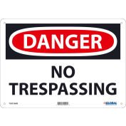 Global Industrial™ Danger No Trespassing, 10x14, Aluminum