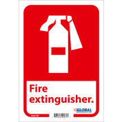 Global Industrial&#8482; Fire Extinguisher Sign, 10x7, Pressure Sensitive Vinyl