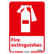 Global Industrial™ Fire Extinguisher Sign, 14x10, Pressure Sensitive Vinyl