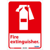 Global Industrial&#8482; Fire Extinguisher Sign, 14x10, Pressure Sensitive Vinyl