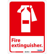 Global Industrial™ Fire Extinguisher Sign, 14x10, Rigid Plastic