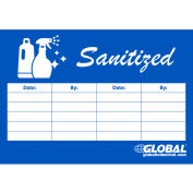 Global Industrial™ Sanitized Checklist Sign, 7" x 10"