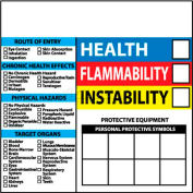 NMC HM42 RTK Labels-Write On Color Bar, 6" X 6", Red/Yellow/White/Blue, PSV