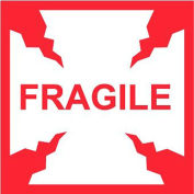 NMC IHL2AL International Shipping Labels, Fragile, 4" X 4", White/Red, 500 Per Roll
