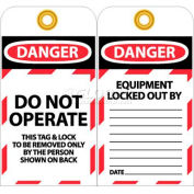 NMC LOTAG10-25 Tags, Do Not Operate, 6" X 3", White/Red/Black, 25/Pk