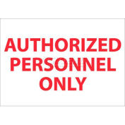 NMC M38RB Restricted Area Sign, Authorized Personnel Only, 10" X 14", White/Red