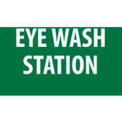 NMC M441RB Sign, Eye Wash Station, 10" X 14", White/Green