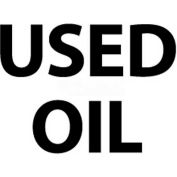 NMC M750PB Hazardous Materials Sign, Used Oil, 10" X 14", White/Black