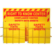 NMC RTK82, Right To Know Information Center w/ 2 Racks, 20" x 28", Yellow