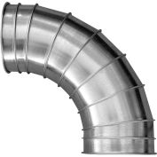 Nordfab QF Elbow 90 Degree 1.5 CLR, 14" Dia, Galvanized Steel