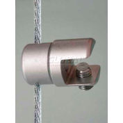 Multi-Position Panel or Glass Support for 3/8" Panel & 1.5mm Cables, Satin Chrome