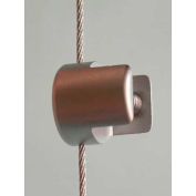 Vertical Support Single for 1/2" Panels & 1.5mm Cables, Satin Chrome
