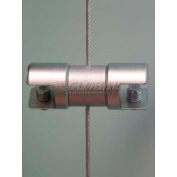 Multi-Position 3/8" Panel Support Double for 1.5mm Cables, Satin Chrome