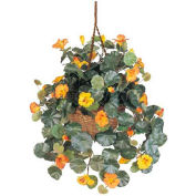 Nearly Natural Nasturtium Silk Hanging Basket