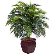 Nearly Natural Areca with Decorative Planter Silk Plant