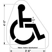 Newstripe Large Handicap Symbol, 1/8" Thick, PolyTough, Plastic, White