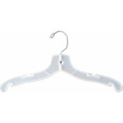 NAHANCO 1414 Dress Hanger-Super Heavy Weight, 14"L, Plastic-WH, Pkg Qty 100