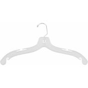 NAHANCO 1505R Dress Hanger-Middle Heavy Weight, 17"L, Plastic-WH, Pkg Qty 100