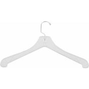 NAHANCO 1700SH Jacket Hanger-Heavy Weight W/Short Hook, 17"L, Plastic-WH, Pkg Qty 100