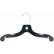 NAHANCO 2412 Dress Hanger-Super Heavy Weight, 12"L, Plastic-BK, Pkg Qty 100