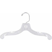 NAHANCO 412 Dress Hanger-Infant Super Heavy Weight, 12"L, Plastic-CL, Pkg Qty 100