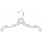 NAHANCO 414 Dress Hanger-Super Heavy Weight, 14"L, Plastic-CL, Pkg Qty 100