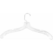 NAHANCO 500WW Dress Hanger-Heavy Weight W/Washer, 17"L, Plastic-CL, Pkg Qty 100